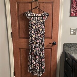 Reformation Black Floral Maxi Dress